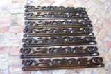 UNIQUE INTRICATELY HAND CARVED ORNATE WOOD HANGER 31” LONG (ROD, RACK) USED TO DISPLAY RARE OR PRECIOUS TEXTILES ON THE WALL, SUPERB BAS RELIEF CHOICE BETWEEN 6 LACY WAVES & DOLPHIN MOTIF ITEM 3008, 09,10,11,12 OR 1013 COLLECTOR DESIGNER ART