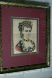 19th century original antique 1860 Original Authentic Currier & Ives Huge Folio Lithograph Lady’s Portrait: Julia 27 1/4" X 23" professionally framed in signed hand painted frame and triple matted, one mat is hand painted as well