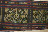 2 Hand woven Sumba Songket Hinggi Collector Ikat Textiles, 1 FREE WITH 1: SR56 (31" x 14") WITH FREE SR 77 (32" x 15” ) Made with Handspun Cotton Dyed with Natural Pigments. Adorned with intense minute geometric TRADITIONAL motifs Indonesia Bride Price