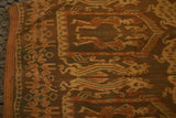 Antique 80 Years Old Handspun Hand woven Sumba Hinggi Warp Ikat Textile unique large Intricate Motifs (98" x 41.5") Colors Naturally Dyes (110A15) Indonesia Collector tapestry Art Bride Price