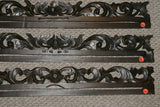 UNIQUE INTRICATELY HAND CARVED ORNATE WOOD HANGER 32” LONG (ROD, RACK) USED TO DISPLAY RARE OR PRECIOUS TEXTILES ON THE WALL, SUPERB BAS RELIEF CHOICE BETWEEN 3 LACY FOLIAGE VINES & FLOWER MOTIF ITEM 363, 364 OR 365 COLLECTOR DECORATOR DESIGNER WALL ART