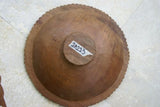 STUNNING 1 OF A KIND HAND CARVED KWILA WOOD MUSEUM MASTERPIECE SAGO PLATTER DISH BOWL WITH MOTHER OF PEARL INSERTS & DELICATE LACY INCISED BORDER BY RENOWNED TRIBAL SCULPTOR TROBRIAND ISLANDS MELANESIA SOUTH PACIFIC 11.5X11.5X3.5 COLLECTOR 2A223