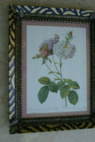 SIGNED UNIQUE DETAILED ARTIST HAND PAINTED FRAME MATTED REDOUTE PRINT ROSES RE1