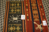 Hand woven Sumba Ikat Textile Warp Runner (50" x 12.5") Made from Hand spun Cotton, Dyed with Natural Pigments Bird Motif created with tiny Hand sewn Nassa Shells (SR5) earthtones with fringes wall Décor designer textile collector