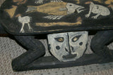 Older rare Chief table headrest Polychrome Palembei Sepik Papua New Guinea 41A8