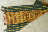 2 Hand woven Sumba Songket Hinggi Collector Ikat Textiles, 1 FREE WITH 1: SR56 (31" x 14") WITH FREE SR 77 (32" x 15” ) Made with Handspun Cotton Dyed with Natural Pigments. Adorned with intense minute geometric TRADITIONAL motifs Indonesia Bride Price