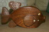 HUGE 16”x 16”x 7” STUNNING UNIQUE KWILA WOOD DEEP BOWL 2A2 MUSEUM MASTERPIECE WITH MOTHER OF PEARL INSERTS & DELICATE INCISED BORDER BY RENOWNED TRIBAL SCULPTOR FROM TROBRIAND ISLANDS MELANESIA SOUTH PACIFIC + FREE GIFT $190.00 VALUE FISH CARVING
