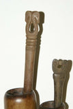 CHOICE BETWEEN 2 RARE ANTIQUE MELANESIA MASSIM TROBRIAND ISLAND BETEL LIME POUNDER WITH PESTLE SET, GOOD PATINA (EARLY 1900’S) BP14 OR BP15