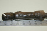 Primitive South Pacific Art Ebony Pearl Sculpture Effigy Staff Totem Hand carved