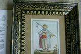 RARE 1796 H.C HAND COLORED ANTIQUE PRINT: costume fashion plate of  'Sheik de l'Arabie Heureuse FROM ENCYCLOPEDIE DES VOYAGES BY GRASSET DE SAINT-SAUVER  225 YEARS OLD MATTED AND CUSTOM FRAMED PROFESSIONALLY IN SIGNED HAND PAINTED FRAME