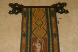 SOLD 10 Hand carved Wood Elegant Unique Display Hanger Rack Rods Bars with Ornate Finials at each end 51" Long Created to Display Precious Textiles: Antique Tapestry Runner Obi Needlepoint Fabric Panel Quilt Rare Cloth etc… Designer Collector Wall Décor
