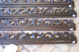 UNIQUE INTRICATELY HAND CARVED ORNATE WOOD HANGER 32” LONG (ROD, RACK) USED TO DISPLAY RARE OR PRECIOUS TEXTILES ON THE WALL, SUPERB BAS RELIEF CHOICE BETWEEN 5 LACY FOLIAGE VINES & FLOWER MOTIF ITEM 3017,18,19,20 OR 3021 COLLECTOR DESIGNER ART