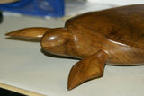 South Pacific Melanesia Sculptor Unique Art Marine Turtle Hand carved Wood 1A103