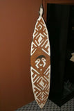 Papua Gulf Ritual Spirit Polychrome geometric Gope Board Trophy Shield Art A26
