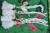 4  large Pearlized (mother of pearl) Jade Turbo Seashell Tassels Curtain Holdbacks Oceanic Art, South Pacific Home Decor Accent, Handcrafted Unique perfect for Designer Decorator Shell Collector Beach Lover Pool Cabana Look