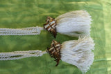 BARGAIN 10 very large PHILLIPINES Endive Murex Seashell Tassels Curtain Holdbacks Oceanic Art, South Pacific Home Decor Accent, Handcrafted Unique perfect for Designer Decorator Shell Collector Stunning Beach Lover Pool Cabana Look (5 pairs)