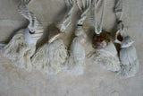 Liquidation: 26 total Seashell Tassels Curtain Holdbacks: 10 pairs of Snake Cowry  + 6 Varied Indopacific Shell Tassels Banded Tun, Pearlized Trochus, Tree Snail, Horse Conch & brown Cowry Oceanic Art, South Pacific Home Decor Accent Designer