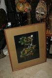 Huge Hmong Tribe Colorful Artwork Embroidery Needlework Original Museum Masterpiece of trees & Cranes DFH29 Hand stitched by Talented Artist  Custom Matted & Framed Wall Art Home Décor Designer Collector Unique 30" x 25” Rich Earthtones
