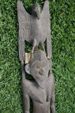 Older Tribal Ancestor Hand Carved Suspension Hook 30A0 Kabriman Sepik PNG 64"