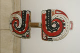 EXTREMELY RARE OCEANIC ART KIADIBA OR DANCE PADDLE FROM THE TROBRIAND ISLANDS, MELANESIA. HAND CARVED WOOD PAINTED WITH NATURAL DYES CIRCA 1950 AS SEEN IN MUSEUMS REPRESENTING RARE CULTURES COLLECTOR DESIGNER DECORATOR HOME DECOR no 4A5C