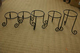 2 STURDY ELEGANT CUSTOM MADE HANDCRAFTED BLACK METAL STANDS TO DISPLAY & INHANCE  ART BASKET POTTERY VASE COLLECTIBLE ETC…  MANY SIZES AVAILABLE (WE CARRY LARGE ONES FOR TABLE TOPS) ELEGANT CURVED FEET DECORATOR DESIGNER COLLECTOR HOME DÉCOR