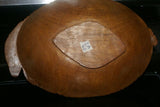 STUNNING ROSEWOOD WOOD MUSEUM MASTERPIECE SAGO PLATTER DISH BOWL DELICATELY CARVED INTO A LARGE FISH BY RENOWNED TRIBAL SCULPTOR FROM  REMOTE TROBRIAND ISLANDS MELANESIA SOUTH PACIFIC COLLECTOR DESIGNER 2A40 11"X7.5"x2.5”