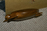 South Pacific Melanesia Sculptor Unique Art Marine Turtle Hand carved Wood 1A103