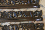 UNIQUE INTRICATELY HAND CARVED ORNATE WOOD HANGER 32” LONG (ROD, RACK) USED TO DISPLAY RARE OR PRECIOUS TEXTILES ON THE WALL, SUPERB BAS RELIEF CHOICE BETWEEN 4 LACY FOLIAGE VINES & ELEPHANT MOTIF ITEM 3030, 31, 32 OR 3034 COLLECTOR DESIGNER ART