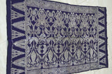 Old Superb Ceremonial Balinese hand woven textile Antique Brocade damask Wedding Songket. Deep Purple Embroidery with Metallic Gold Threads 47" x 22" (SG36) Collected in Klunkung Regency, Bali & belonging to Nobility royalty