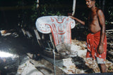 EXTREMELY RARE SOUTH PACIFIC  OCEANIC ART  PROW BOARD TABUYA WAVE SPLITTER FROM SEAFARING CANOE, TROBRIAND ISLANDS MELANESIA PNG. HAND CARVED WOOD CIRCA 1950 SUCH ARE SEEN IN MUSEUMS DISPLAYING ARTIFACTS FROM REMOTE  CULTURES DESIGNER  COLLECTOR TAB12
