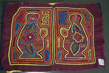 Kuna Indian Abstract Mola blouse panel, from San Blas Island Panama. Hand stitched panel Applique: Bottle Jug Flower Art Motif 17" x 11.75" (65A)