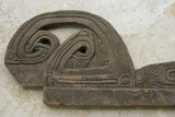EXTREMELY RARE SOUTH PACIFIC  OCEANIC ART  PROW BOARD TABUYA WAVE SPLITTER FROM SEAFARING CANOE, TROBRIAND ISLANDS MELANESIA PNG. HAND CARVED WOOD CIRCA 1950 SUCH ARE SEEN IN MUSEUMS DISPLAYING ARTIFACTS FROM REMOTE  CULTURES DESIGNER  COLLECTOR TAB12
