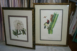 SIGNED UNIQUE DETAILED ARTIST HAND PAINTED FRAME MATTED REDOUTE PRINT RE10 PEONY