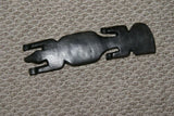 Rare South Pacific Art Ebony Mother of Pearl Crocodile Lime Crusher Utensil 1A58
