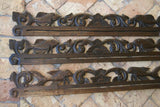 UNIQUE INTRICATELY HAND CARVED ORNATE WOOD HANGER 32” LONG (ROD, RACK) USED TO DISPLAY RARE OR PRECIOUS TEXTILES ON THE WALL, SUPERB BAS RELIEF CHOICE BETWEEN 3 LACY FISH & OCEAN WAVES MOTIF ITEM 3014, 3015 OR 3016 COLLECTOR DECORATOR DESIGNER WALL ART