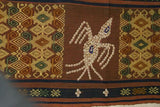 Hand woven INTRICATE Sumba Hinggi Songket Ikat Textile (54" x 14"). Made from Hand Spun Cotton Dyed with Natural Pigments. Intricate Geometric Designs & Animal Motifs Created with Tiny Hand sewn Nassa Shells. Choice between 3 pieces: SR16,17,18