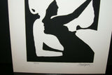 1970 Choice of Hand Signed & Numbered Serigraph Art Panels limited Edition of 200 Authentic pieces by Artist Dino Konopiso  Modern Op Art BLACK & WHITE PROFILE SILHOUETTES Stunning Optical Illusion Effect. Unique Decorator Designer Collector Artwork