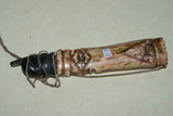 Collector Vintage Timor Ethnic Authentic Tribal Lime Container (used during Betel Habit), Unique Vintage Hand Carved Buffalo Bone receptacle with Scrimshaw motifs, Hand Carved Wood Lid Stopper of Tortoise or Turtle BN30