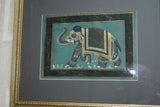 ORIGINAL GONGBI MUGHAL ART BEAUTIFUL FRAMED LARGE PERSIAN INK MINIATURE PAINTING ON SILK FROM NEPAL EXTREMELY DETAILED RENDITION OF COURT ELEPHANT IN ORNATE GARB DFN12 DECORATOR DESIGNER COLLECTOR WALL ART HOME DECOR 22”X18”