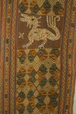CHOICE OF Hand woven Sumba Hinggi Songket Ikat (56" X 13.5") Made with Handspun Cotton, Dyed with Natural Pigments Adorned with Animal Motifs Hand sewn with tiny Nassa Shells (SR14 AND/OR SR15) earthtones wall decor