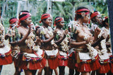 SOUTH PACIFIC MELANESIAN ART: DELICATELY HAND CARVED LARGE  SERVING TOOLS, USTENSILS WITH INSERTS OF MOTHER OF PEARL, COLLECTED IN THE LATE 1900’S. OCEANIC ART, KULA TRADE, MASSIM REGION, PAPUA NEW GUINEA’S REMOTE ISLANDS.