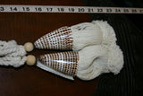 1 Pair of very large Trochus Fenestratus Seashell Tassels Curtain Holdbacks Oceanic Art, South Pacific Home Decor Accent, Handcrafted Unique perfect for Designer Decorator Shell Collector Stunning Beach Lover Pool Cabana Look
