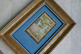 ORIGINAL GONGBI MUGHAL ART BEAUTIFUL FRAMED LARGE PERSIAN INK MINIATURE PAINTING ON SILK FROM NEPAL EXTREMELY DETAILED RENDITION OF KRISHNA IN ORNATE GARB DFN1 DECORATOR DESIGNER COLLECTOR WALL ART HOME DECOR 19”X13.5”