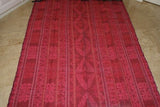Bali Hand spun Hand woven Cotton Unique Thick Warm Ikat Textile with gorgeous Intricate Geometric Motifs Perfect: 3 tones of Hot Pink  80" x 45" Home décor Collector Designer Collection Great Buy elegant with fringes