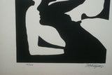 1970 Choice of Hand Signed & Numbered Serigraph Art Panels limited Edition of 200 Authentic pieces by Artist Dino Konopiso  Modern Op Art BLACK & WHITE PROFILE SILHOUETTES Stunning Optical Illusion Effect. Unique Decorator Designer Collector Artwork
