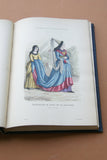 SOLD ANTIQUE RARE FRENCH BOOK 112 COLORED ENGRAVINGS LITHOGRAPHS (11” x 7 ½”) + 1 MAP (24” X 20”) FROM 1880 (19th Century) from “Costumes De Paris a Travers Les Siecles” HUMOROUS SIGNED PLATES FRANCE WAYS OF LIFE,  STYLES, PROFESSIONS, VEHICLES