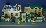 LEGO ADVENTURERS OF THE DESERT: 6 NOW RARE RETIRED MINIFIGURES VON BARRON, JOHNNY THUNDER, SAM SINISTER, CHARLES LIGHTNING, HARRY CANE & 5 CUSTOM BUILDS: 2 PYRAMIDS, CRANE, SINK, PHARAOH SARCOPHAGUS, ETC., 143 PIECES (KIT ITEM 46)