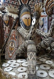 South Pacific Art, Old rare large Ceremonia hand carved Ramu wooden Platter once used during initiations to serve Sago & grub collected on the Ramu River, Collectible oceanic art, Papua New Guinea, 60A5, 30"x11"