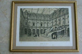 Felix Benoist: PARIS IN ITS SPLENDOR 1861 ORIGINAL ARCHITECTURE ANTIQUE FOLIO CHROMOLITHOGRAPH 19TH CENTURY Hotel de Ville de Paris MATTED & FRAMED WALL DECOR