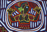 Huge Kuna Indian Mola Fabric Panel Applique from San Blas Islands. Hand-stiched Textile Applique: Women and Birds Motif  24"x17"  (21A)